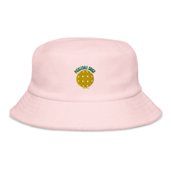 PICKLEBALL CHICK UNSTRUCTURE TERRY CLOTH BUCKET HAT - Image 2