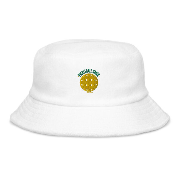 PICKLEBALL CHICK UNSTRUCTURE TERRY CLOTH BUCKET HAT - Image 3